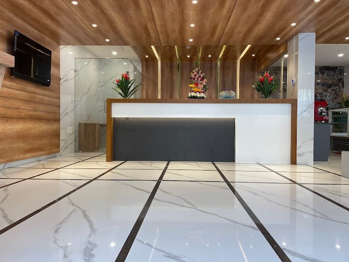 Reception with floral arrangements at Iva By SKR